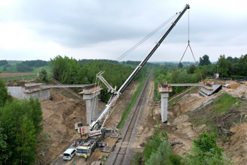 Budowa wiaduktu w Uniejowie Rędziny wkroczyła w kolejny etap